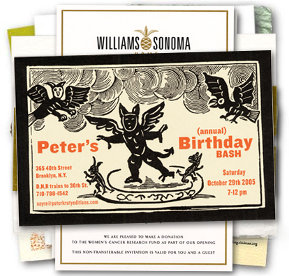Peter's party invitation sample
