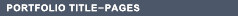 portfolio title-pages