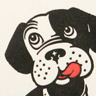 Happy Dog note card