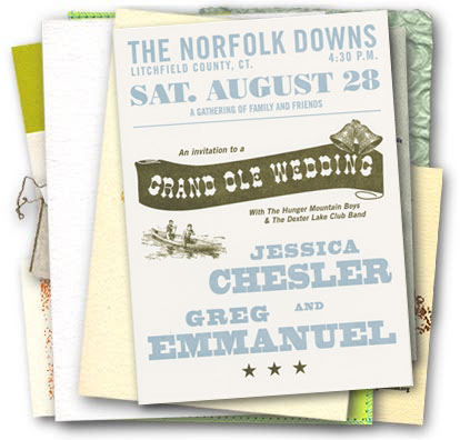 Chesler/Emmanuel wedding invitation sample