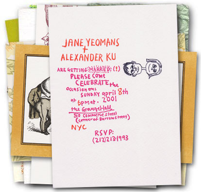 Yeomans/Ku wedding invitation sample
